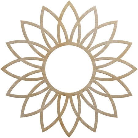 Ekena Millwork Daisy Wood Fretwork Pierced Ceiling Medallion, Birch, 28"OD x 9 3/4"ID x 1/4"T CMWP28X28X0250DABI